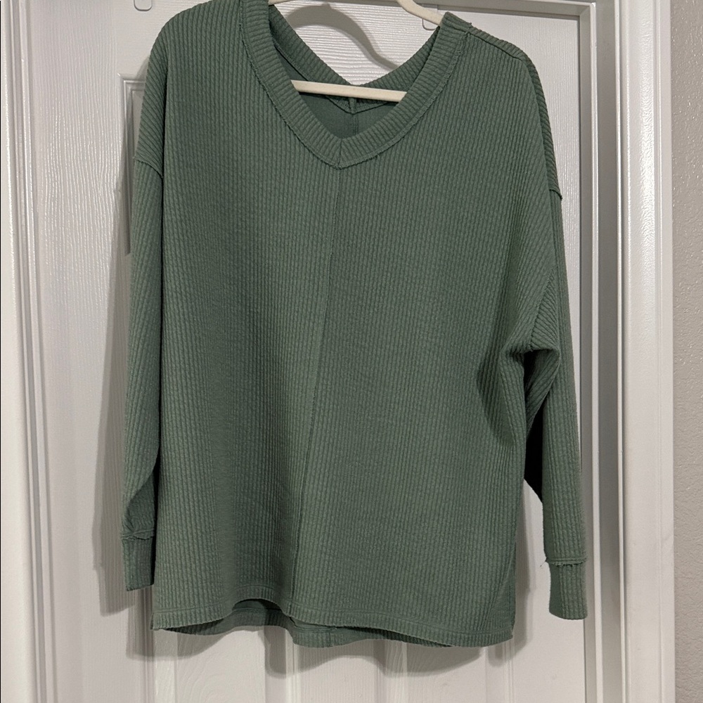 SO Women's Green Crew Neck Sweater